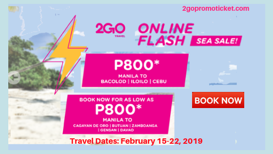 2Go Travel Flash Sale Manila to Visayas and Mindanao as ...